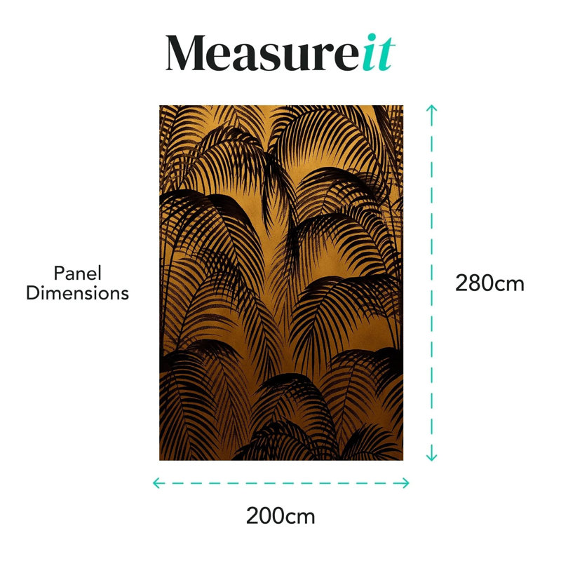 Superfresco Easy Palm Silhouette Print To Order Mural, 400cm L x 280cm W, Red