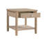 Charmante table de bout avec tiroir et tablette ouverte, parfaite pour le rangement et la présentation dans n'importe quel salon ou chambre à coucher.