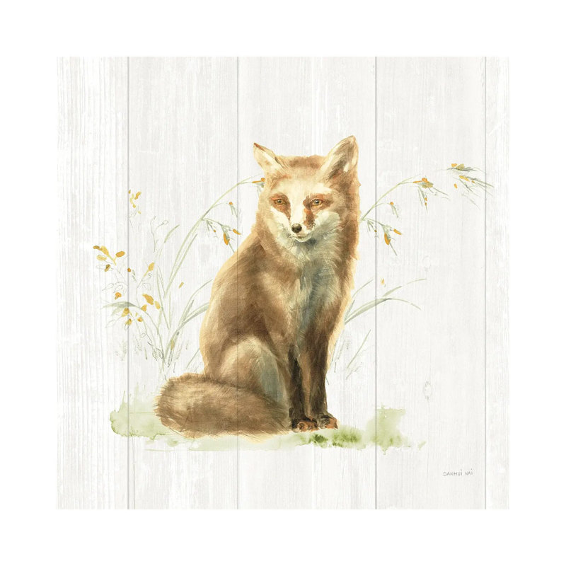 Meadows Edge IV On Wood by Danhui Nai - Wrapped Canvas Gallery-Wrapped Canvas Giclée, 30.48 cm H x 30.48 cm W