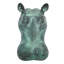 Spitting Hippo Head Cast Garden Statue