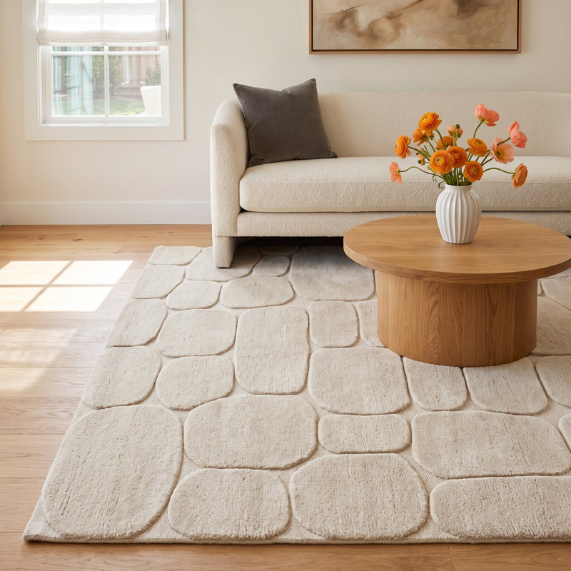 Aelin Hand-Tufted Wool Area Rug, Rectangle 8' x 10'