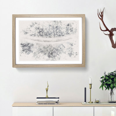 Winter Road Watercolour - Framed Print