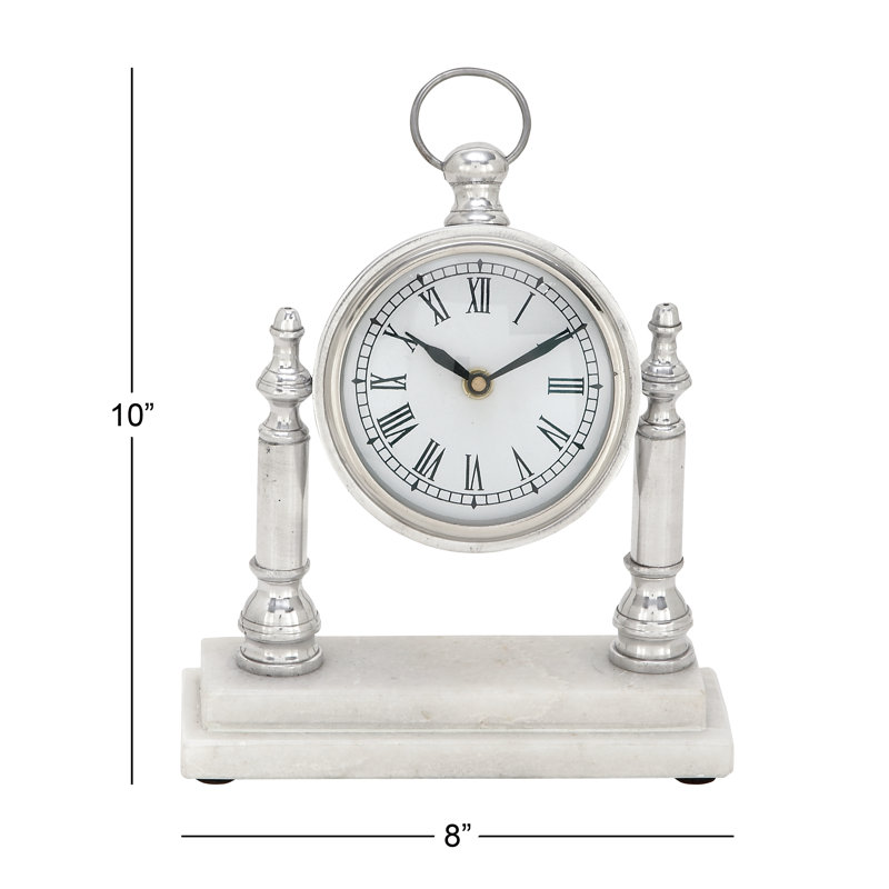 Horloge de plateau, H 10 po x l 8 po x P 3 po