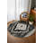 Rayhan Collection Digital Print Cotton-Polyester Black Gray Moroccan Rug-2121904405