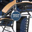 Très grand fauteuil épaissi à gravité zéro, méridienne pliable, chaise longue anti-gravité à siège large de 30 pouces avec porte-gobelets, bleu-1178176434