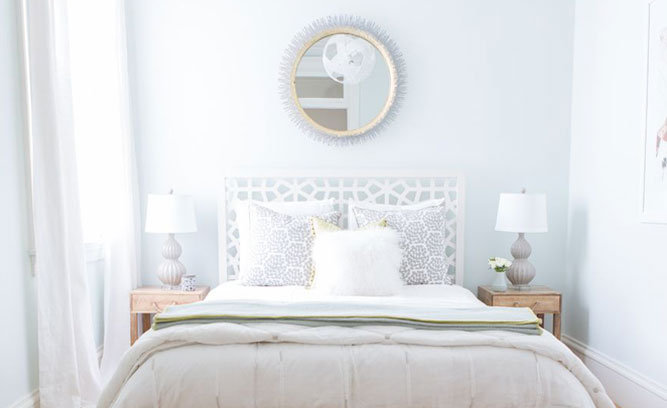 white bedroom before and after