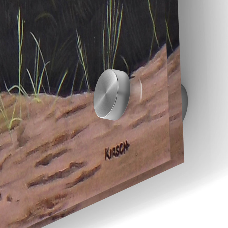 «Canoe» par Kenneth M Kirsch, art mural en verre acrylique, H 24 po x l 36 po