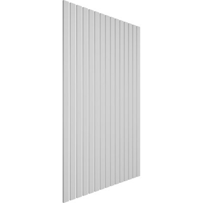 Ensemble de panneaux muraux réglables en PVC H 94 po x T 3/4 po avec lattes l 3 po, non fini (contient 15 lattes)