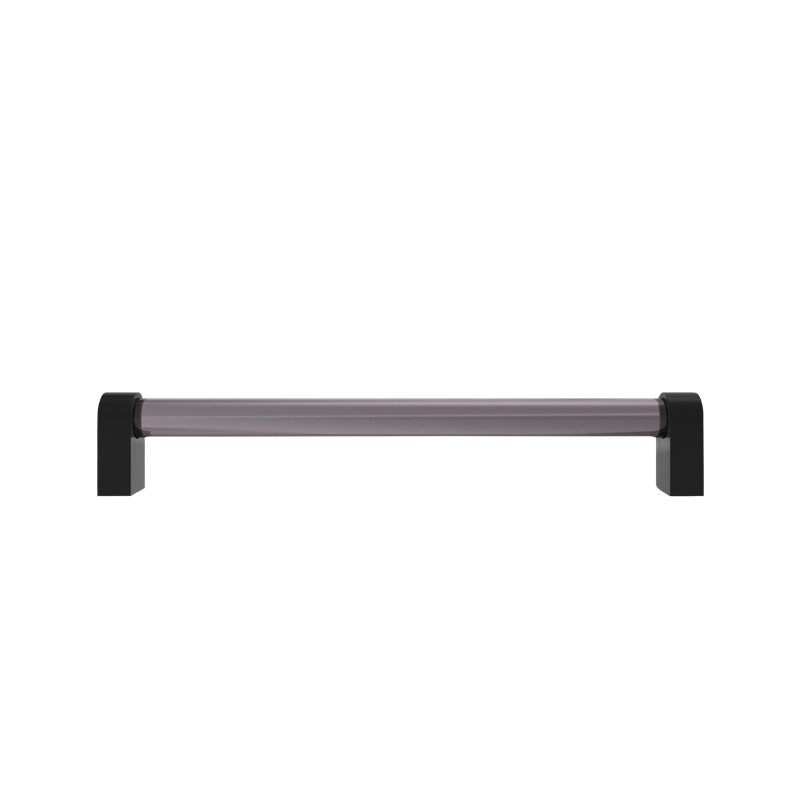 Clarity Acrylic Appliance Pull, Matte Black/Smoke, 18"