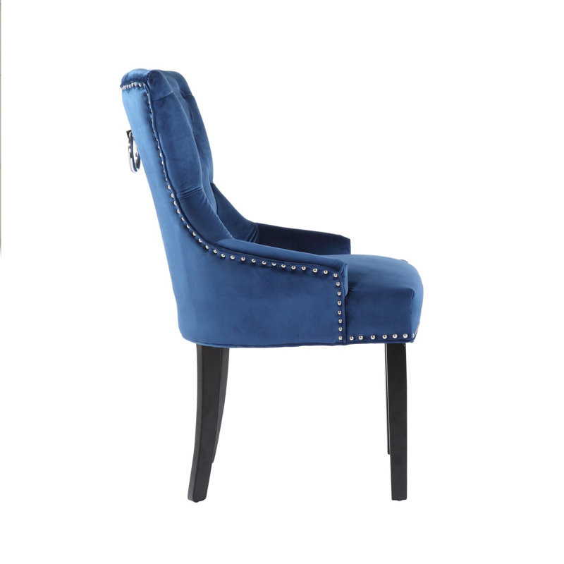 Dining Chair – Wood Legs, Manufactured Wood Frame, Modern Kitchen & Dining Seating, Blue