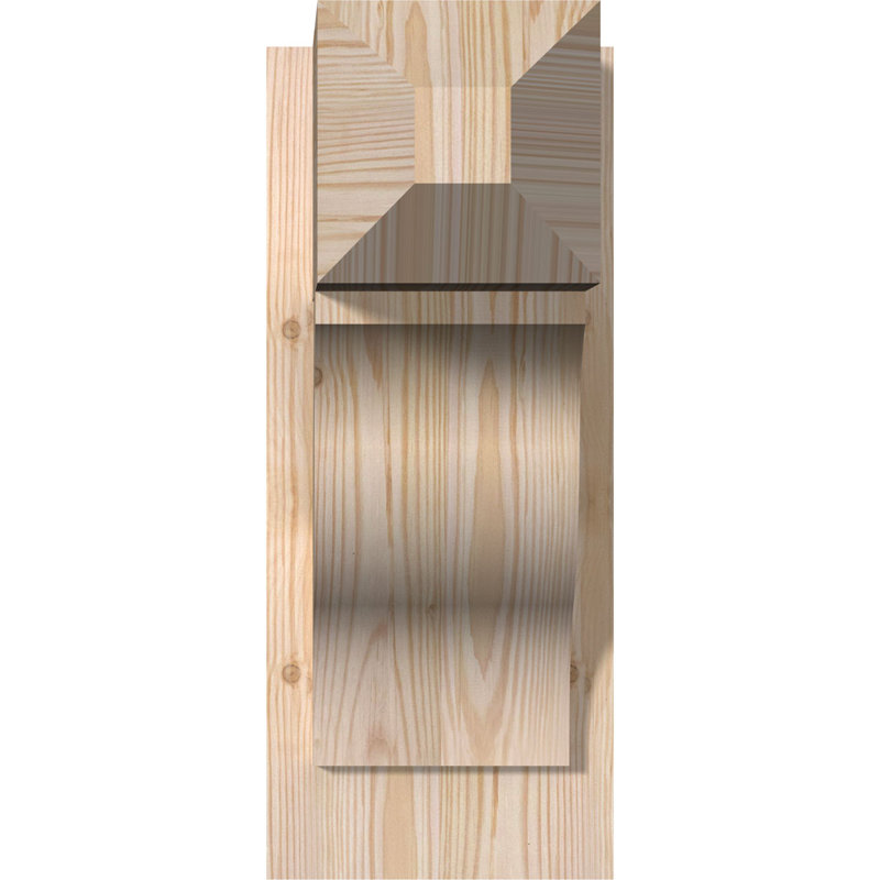 L 7 1/2 po x P 14 po x H 18 po Funston Craftsman lisse, sapin Douglas, H 18 po x l 7,5 po x P 14 po
