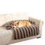 Couchette rayée Cuddly pour animaux de compagnie - lit protecteur pour chien, tapis de couchage pour chien en fausse fourrure-855474697-855474696