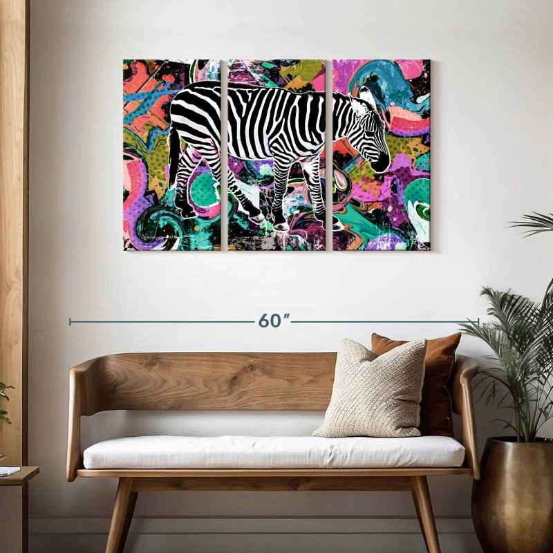 Zèbre Brampt Pop Style, H 28 po x l 45 po