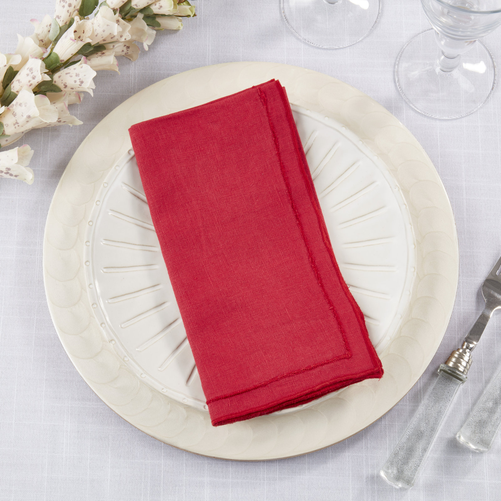 Aneta Linen Napkin, Red