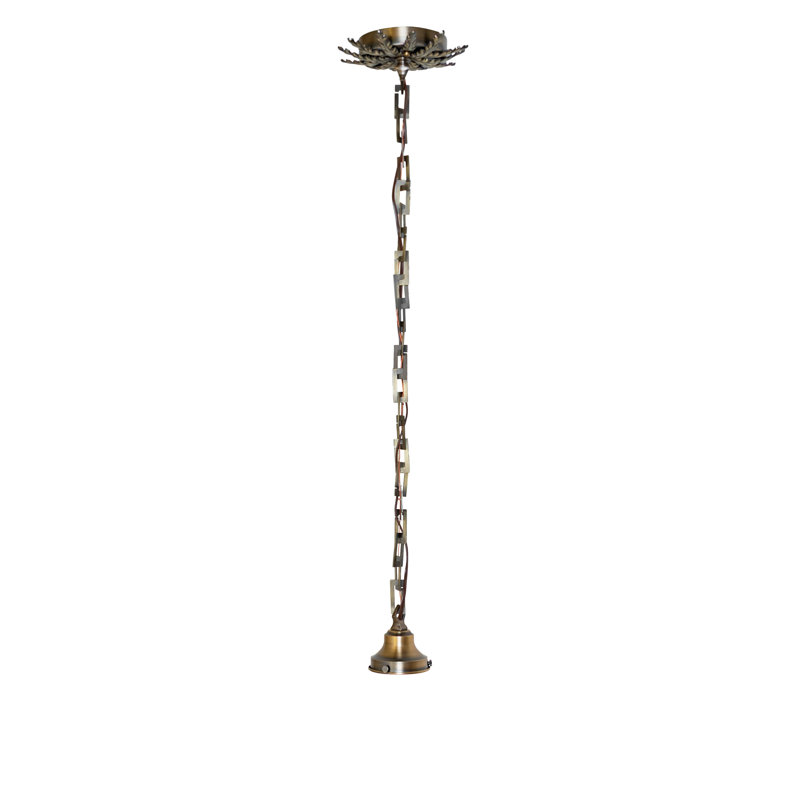 Mini-luminaire suspendu 5 po à large motif floral et colonnade