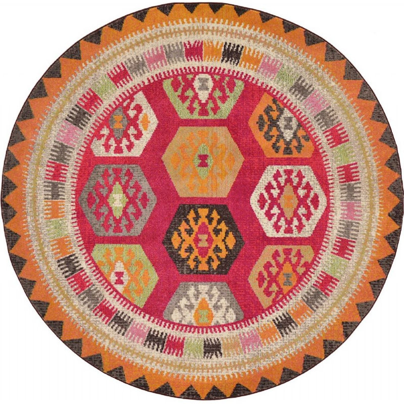 Beverley Abstract Indoor Rug, Round 8'