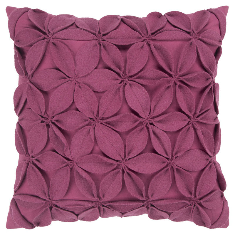 Coussin 18 "en coton orange, Magenta