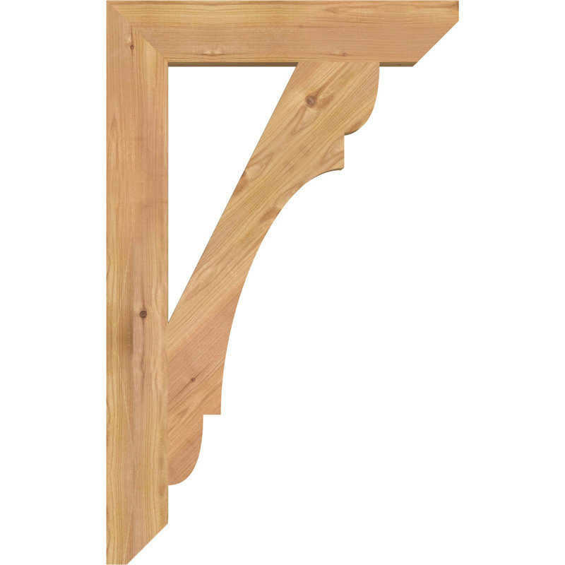Support en bois / corbeau, Cèdre rouge de l'Ouest (lisse), H 32 po x l 3,5 po x P 20 po