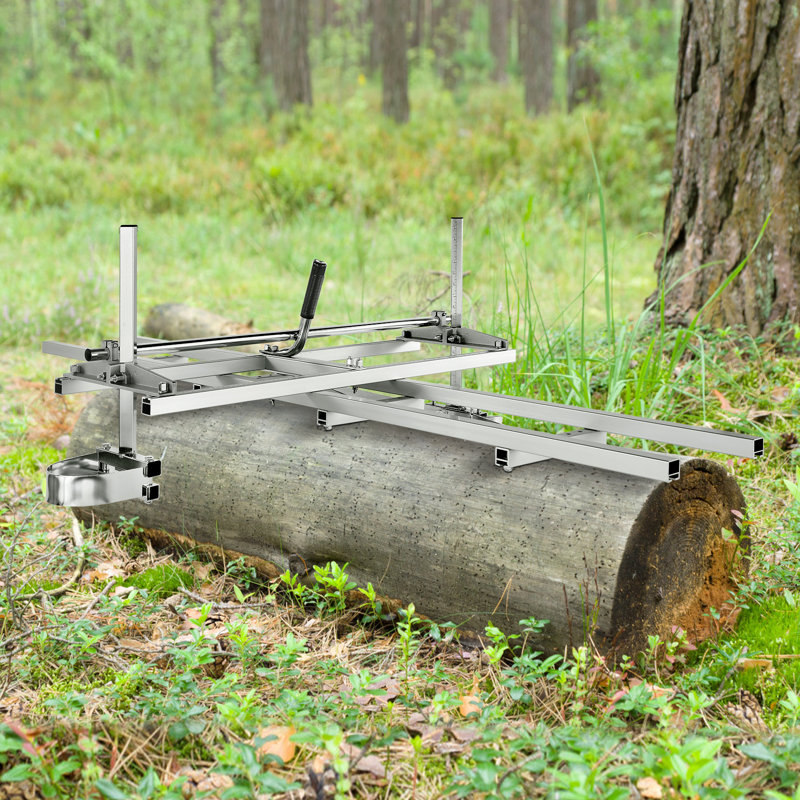 Chainsaw Mill and Rail Mill Guide System, Portable Sawmill 14"-36" Guide Bar, 9ft Aluminum Saw Milling Rail Guide with Chainsaw Planking Mill for Woodworkers and Carpenters