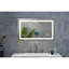 Miroir de salle de bain mural 32 pouces par 20 à DEL pour salle de bain, avant et rétroéclairé, brouillard, 3 températures de couleur, gradation continue, mémoire, verre HD, aluminium, blanc, miroir de salle de bain 22 lb, rétroéclairage,