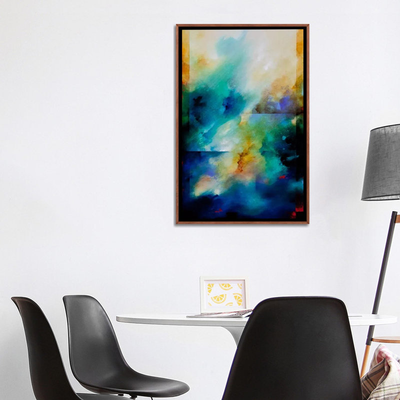 « aqua breeze » par ch studios, reproduction d’art, H 48 po x l 32 po x P 1,5 po, Toile tendue