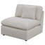 Chaise sans accoudoirs ivoire rembourrée