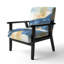 Fauteuil d'appoint rembourré Glam - Indigo Panel III - Glam Modern