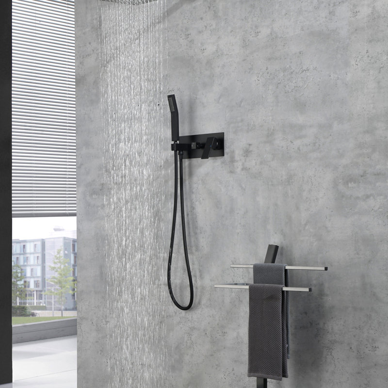 Ensemble de robinet de douche en laiton avec système de douche 10 pouces avec douchette à main