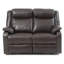 Causeuse inclinable double Ward, brun foncé-118705475