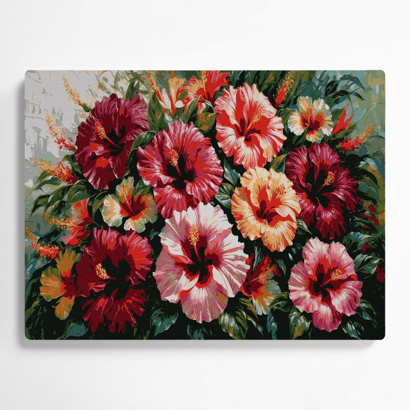 Hibiscus hawaïen, art mural en métal brun, H 16 po x l 20 po