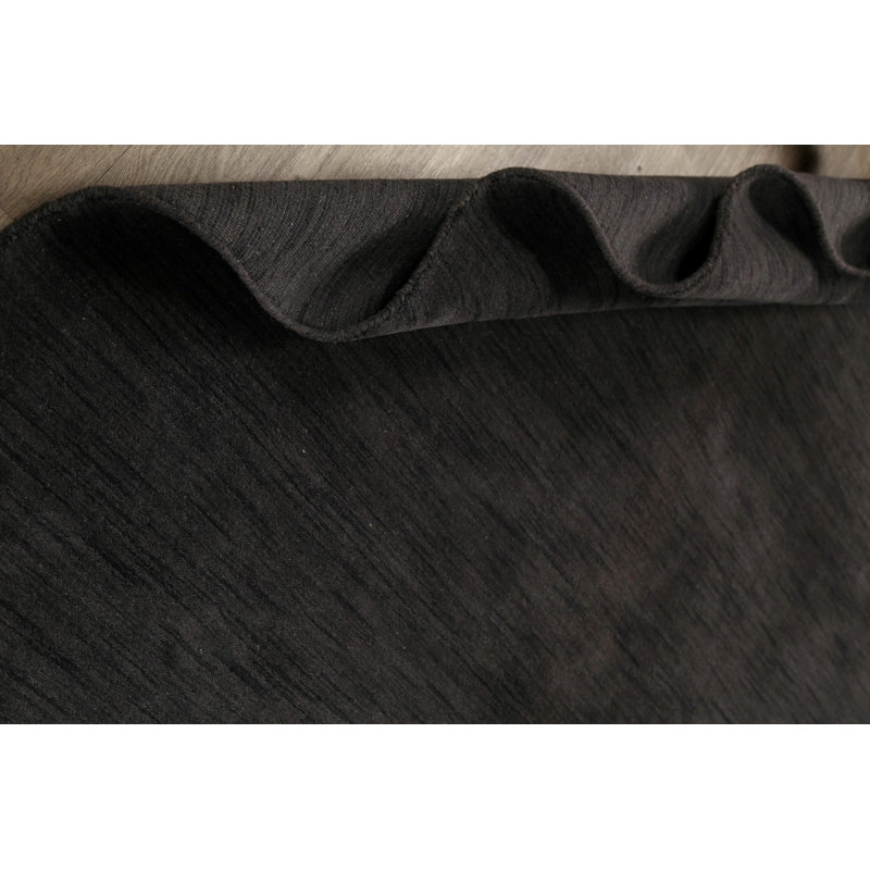 Tapis unique gris anthracite en laine nouée à la main nouvel âge 6 pi 4 po x 9 pi 10 po Rymill