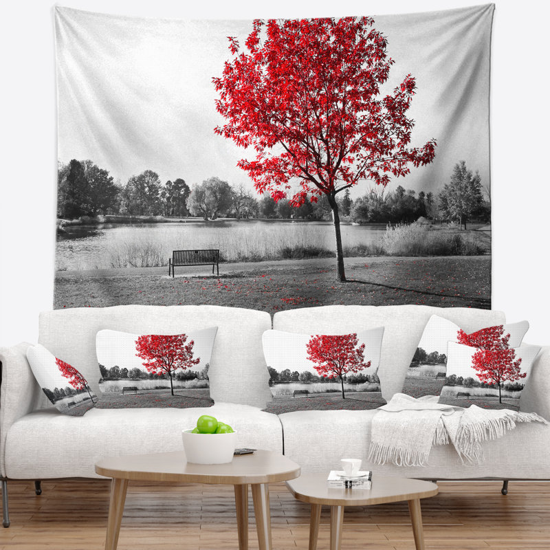 Tapisserie banc de jardin au-dessus de park, H 50 po x l 60 po