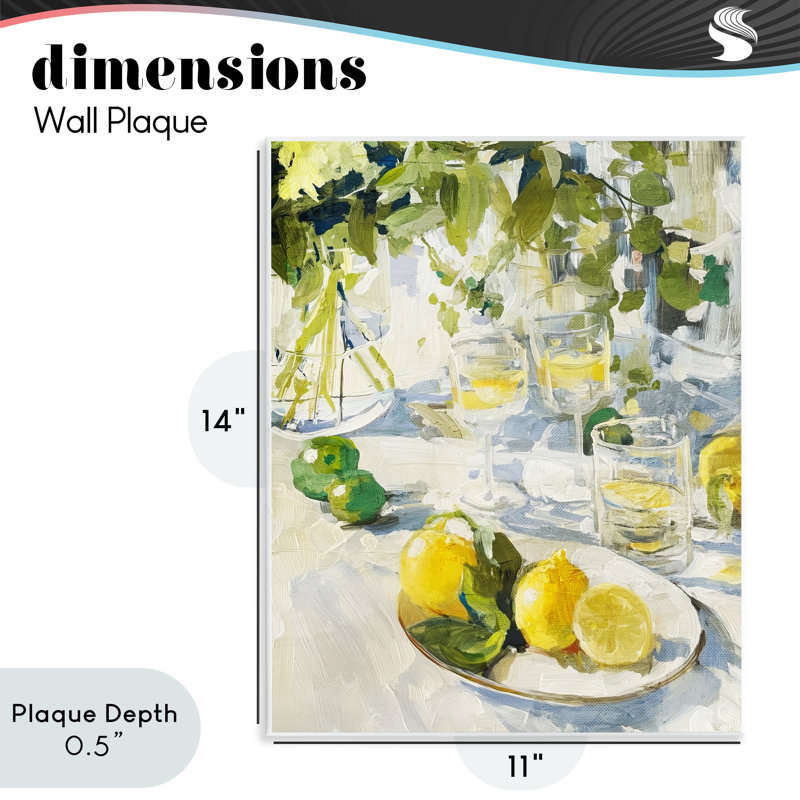 Plaque murale «Meringue Lemons» par Annabelle Hall