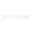 Chaise longue réglable en blanc avec structure et filet respirant, 2 2 rouille - structure en aluminium