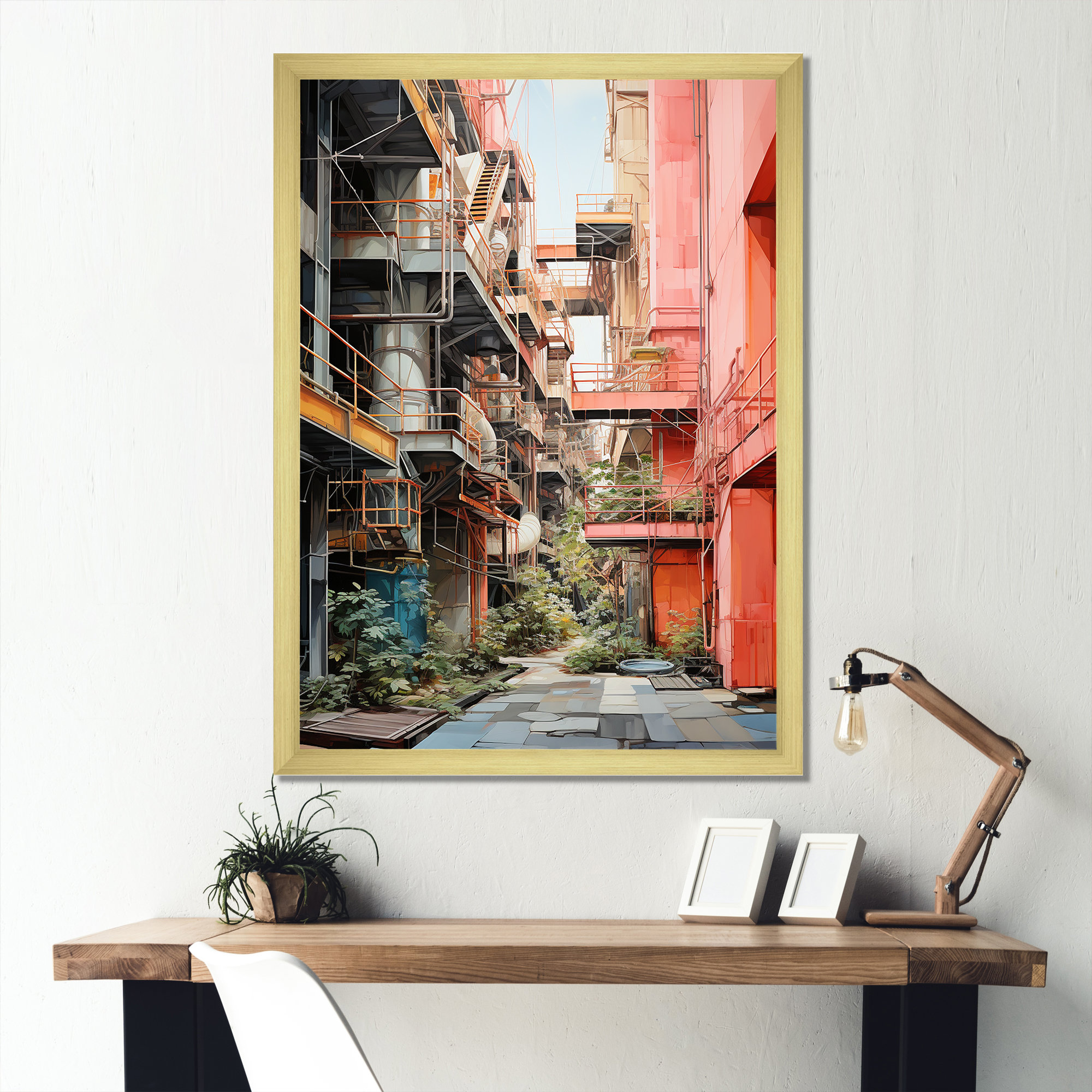 Winston Porter Peach Process Popart Factory - Buildings & Cityscapes ...