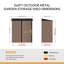 3x5 FT Outdoor Metal Garden Storage Shed