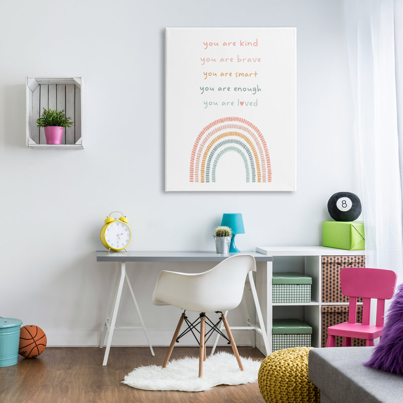 Inspirant pastel arc-en-ciel par Lil 'Rue, H 48 po x l 36 po x P 1,5 po