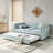 Upholstered 3‑in‑1 Versatile Convertible Daybed with Pull‑Out Trundle & Side Storage Pockets-1812458487-1812458377