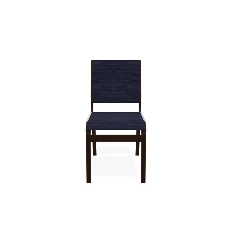 Chaise d'appoint de salle à manger Hiraku, Kona texturé, Indigo Collect