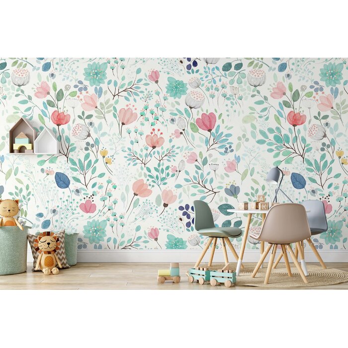 GK Wall Design Floral Wall Mural | Wayfair