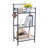 3-Shelf Tier Standing Unit Storage Wire Shelving Multipurpose Rack Organizer With 4-Hooks For Bathroom Laundry Kitchen Office, Black