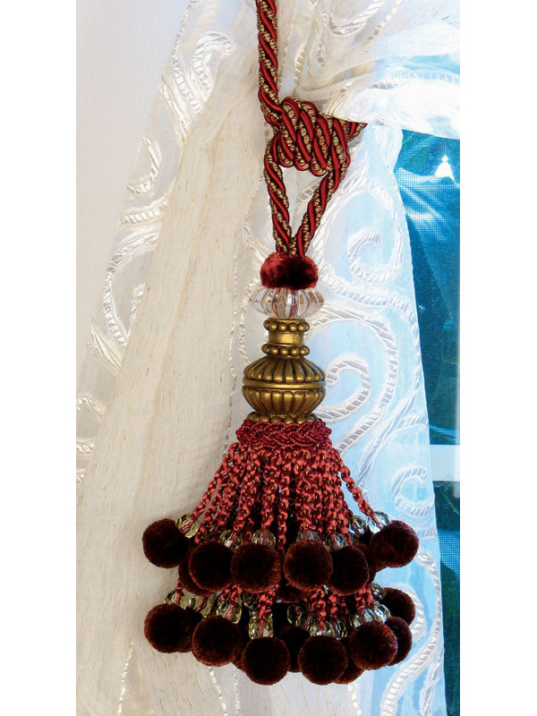 Polyester Curtain Tieback, Ivory