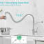 Robinet de cuisine automatique automatique - sans contact avec finition nickel brossé rétractable, remplissage en céramique, laiton conçu pour l'apparence du robinet, nickel, matériaux de cuisine