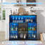 Wine Cabinet with RGB Lighting, Charging Station, 4 Removable Wine Racks (Exclude Refrigerator)-1174732079
