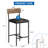 4 pcs Black 37 inch Bar Stools Kitchen Bar Stools with Footrest PU Upholstered Counter Height Barstools Bar Chairs with Back for Kitchen Island-124429700