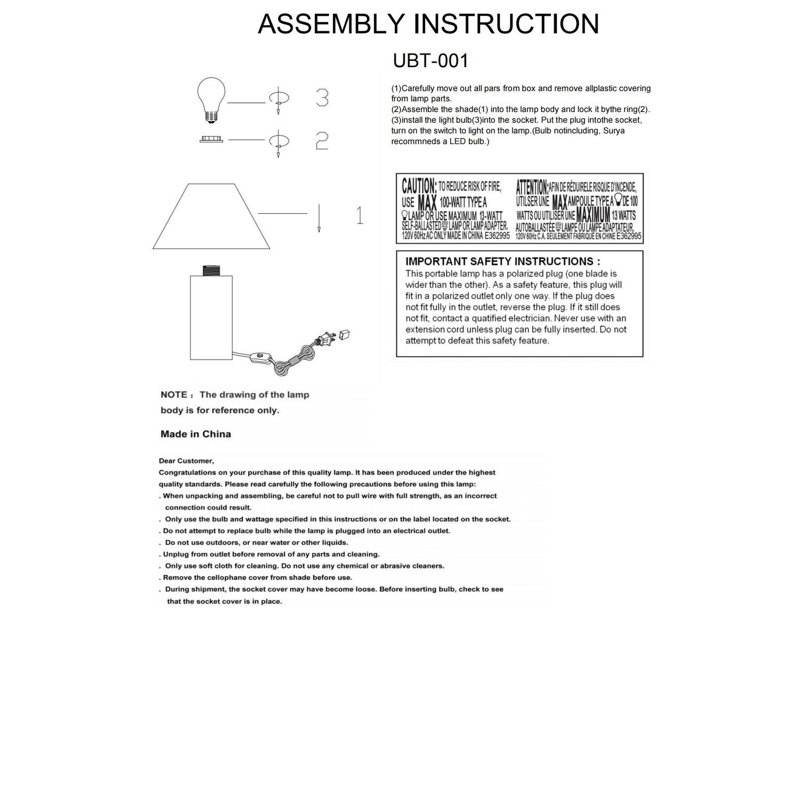 Widmer Table Lamp