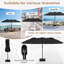 Parasol pour terrasse double 15 pi-865996656