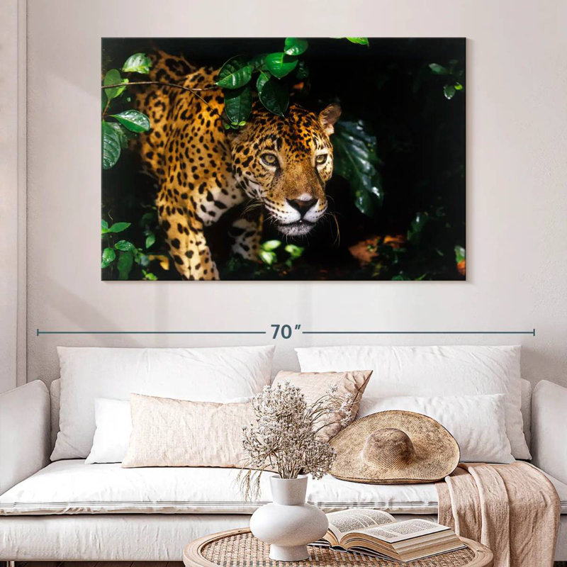 Rainforest Jaguar, 34" H x 51" W