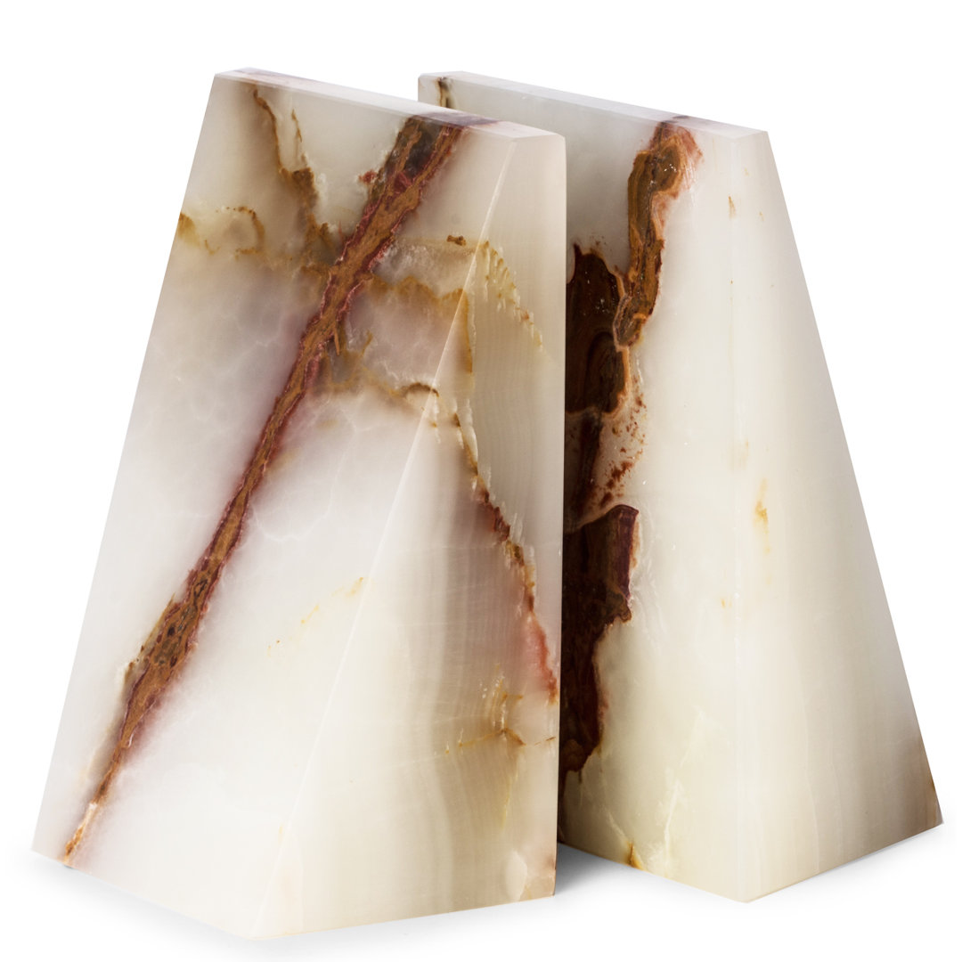 Marble Bookends (Set of 2) Ivy Bronx