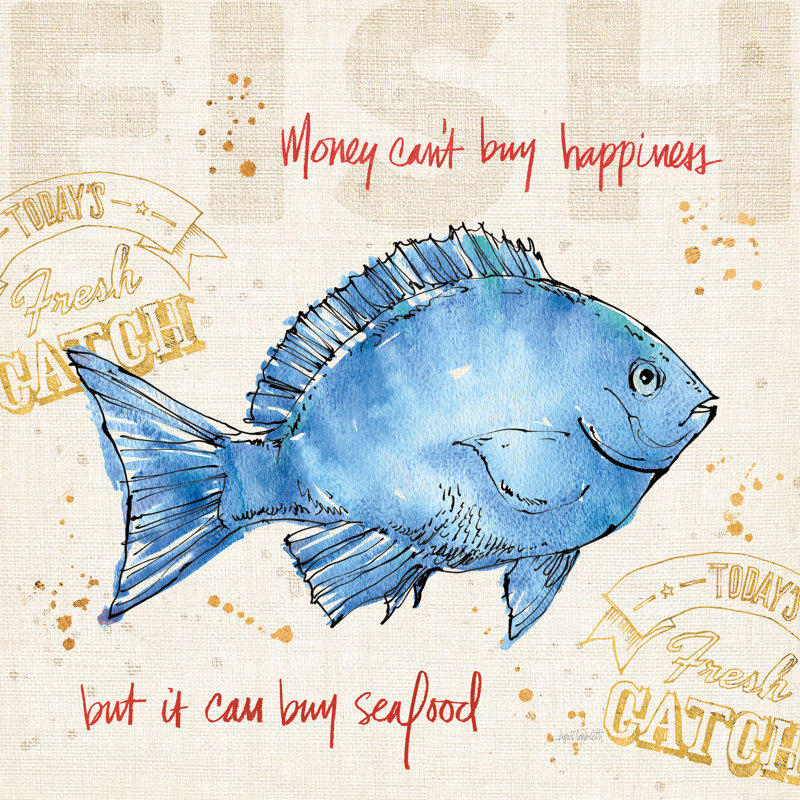 Coastal Catch III by Anne Tavoletti - Wrapped Canvas Print, 76cm H x 76cm W